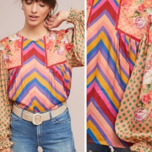 eclectic peasant blouse
